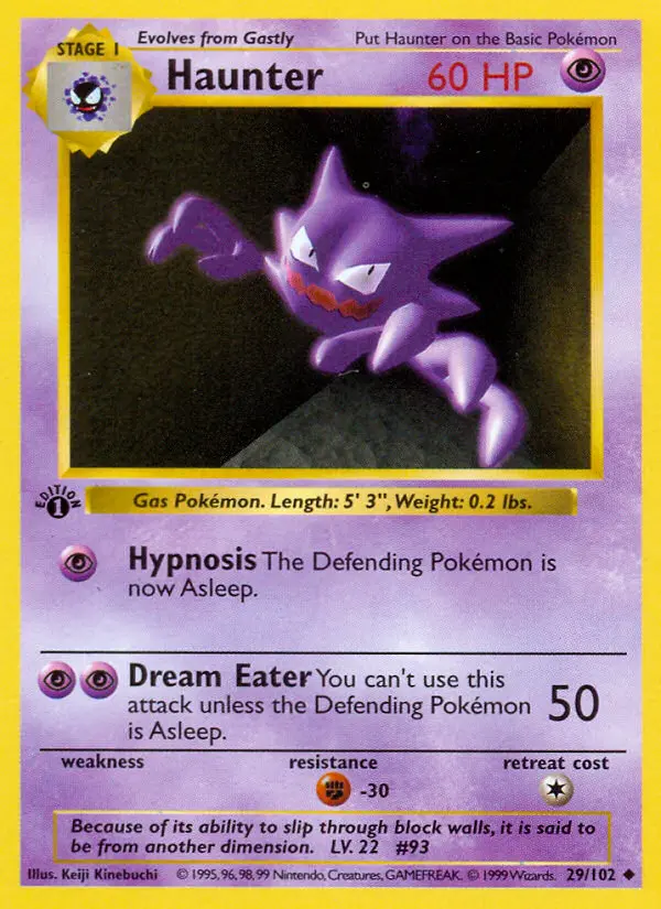 Haunter, Pokémon card