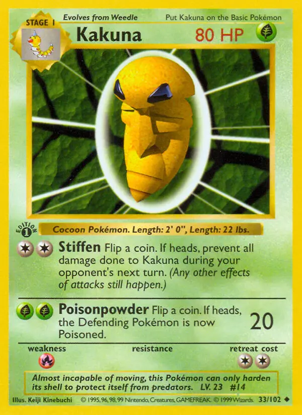 Kakuna, Pokémon card
