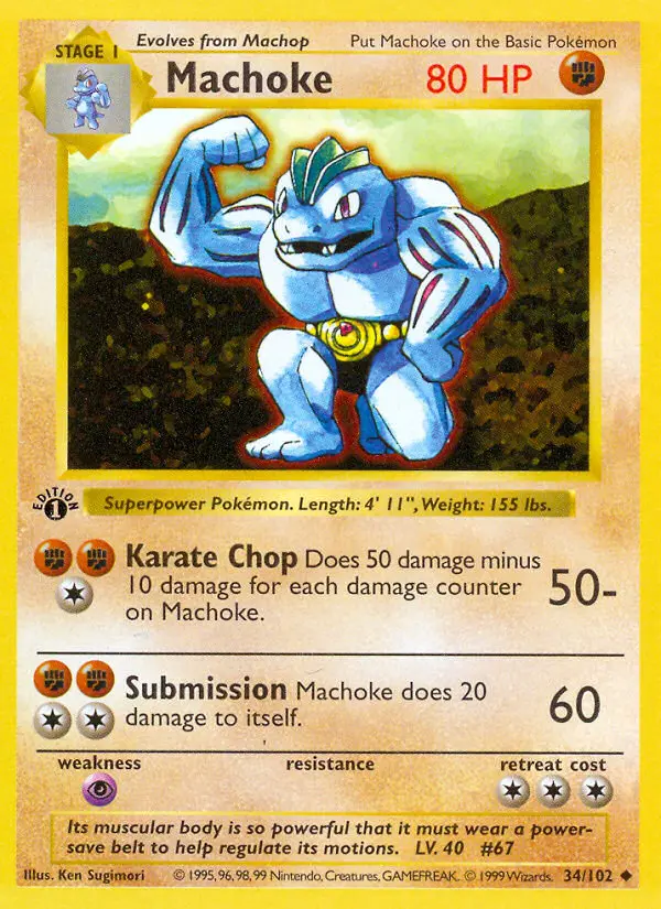 Machoke, Pokémon card