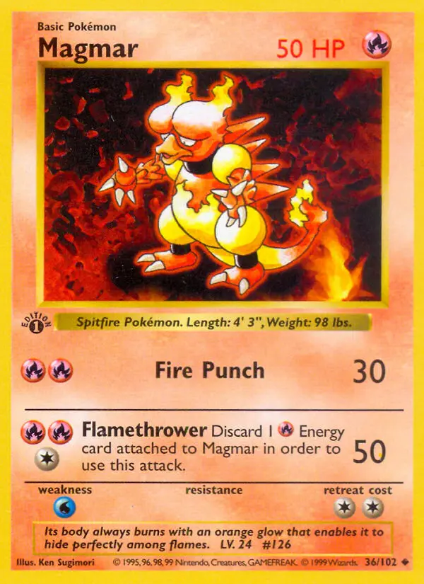 Magmar, Pokémon card