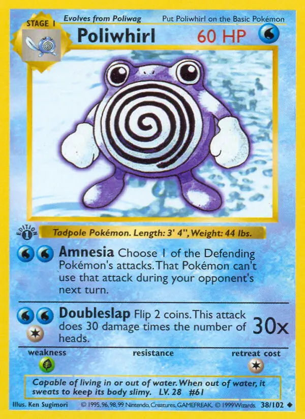 Poliwhirl, Pokémon card