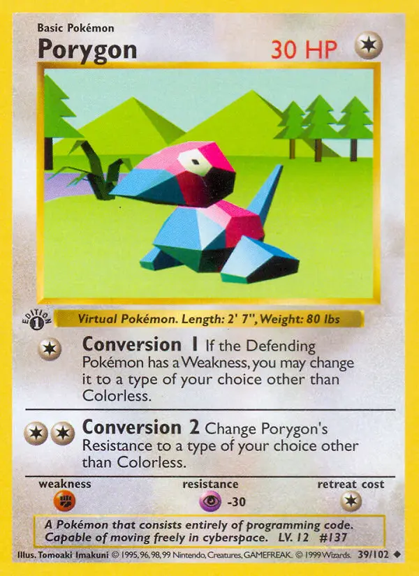 Porygon, Pokémon card