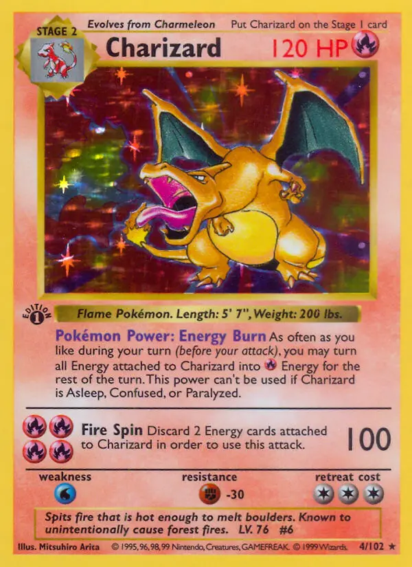 Charizard, Pokémon card