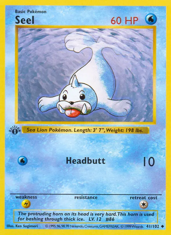 Seel, Pokémon card