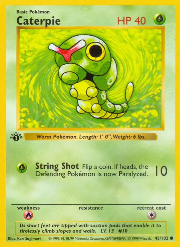 Caterpie, Pokémon card