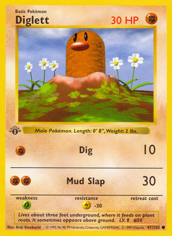 Diglett, Pokémon card