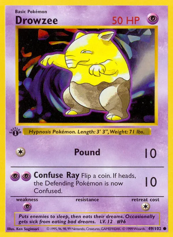 Drowzee, Pokémon card