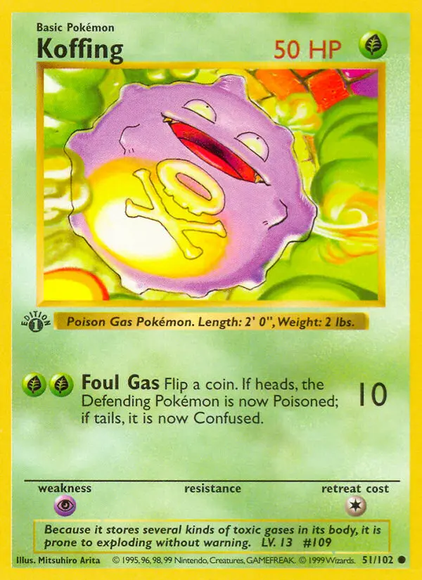 Koffing, Pokémon card