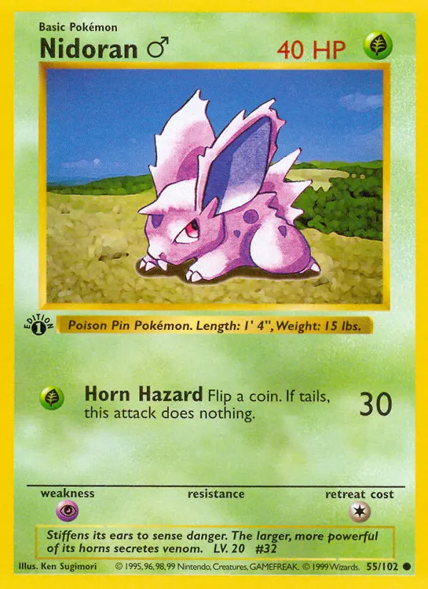Nidoran♂, Pokémon card