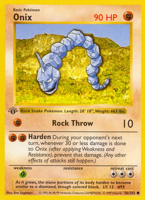Onix, Pokémon card