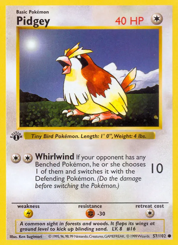 Pidgey, Pokémon card