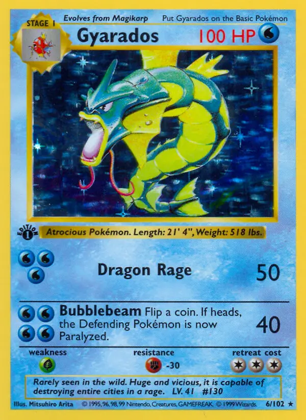Gyarados, Pokémon card