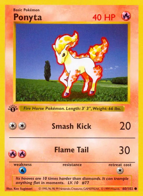 Ponyta, Pokémon card