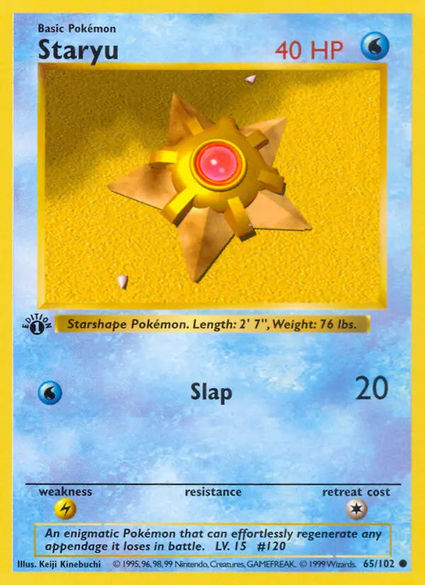 Staryu, Pokémon card