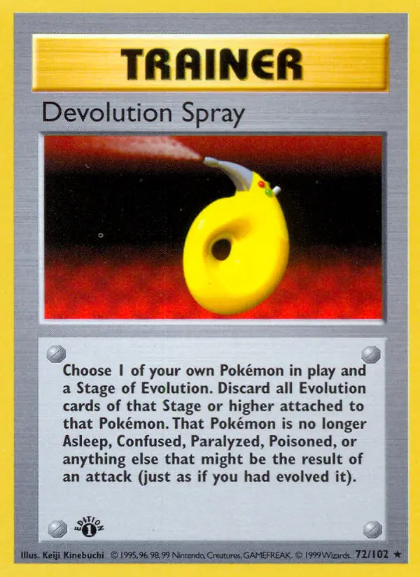 Devolution Spray, Pokémon card