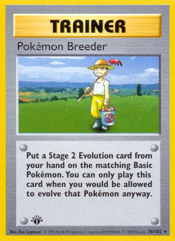 Pokémon Breeder, Pokémon card