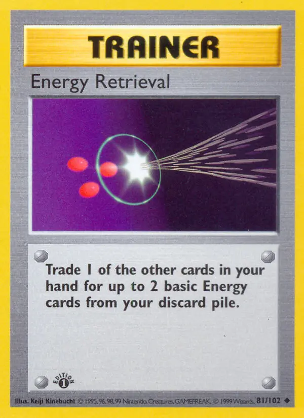 Energy Retrieval, Pokémon card