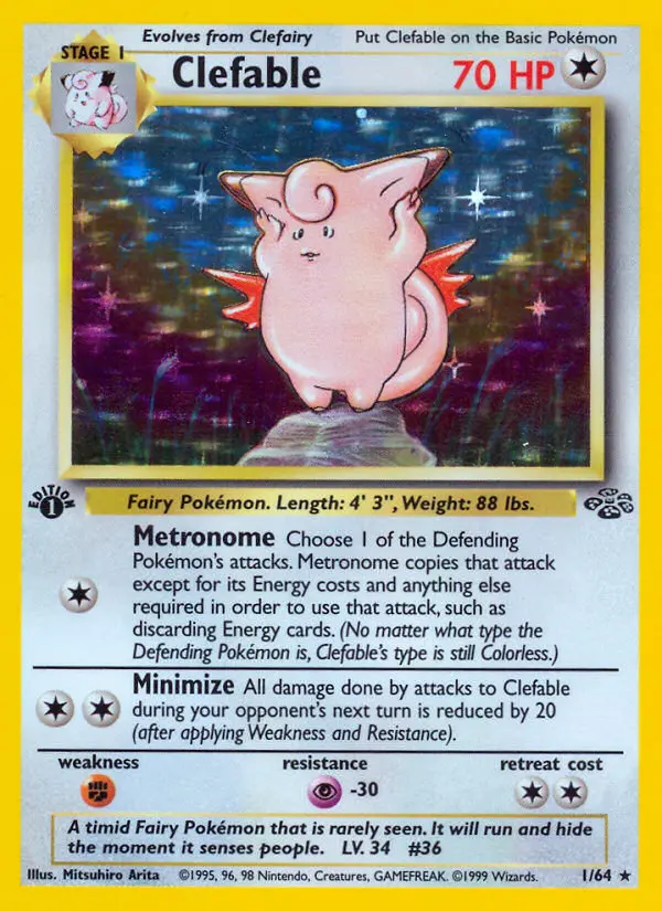 Clefable, Pokémon card
