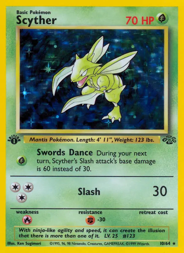 Scyther, Pokémon card