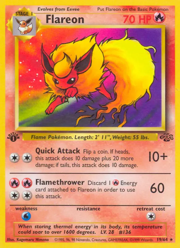 Flareon, Pokémon card