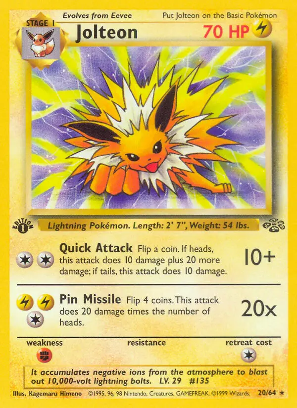 Jolteon, Pokémon card