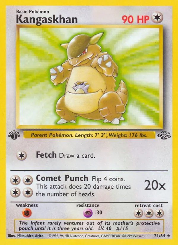 Kangaskhan, Pokémon card