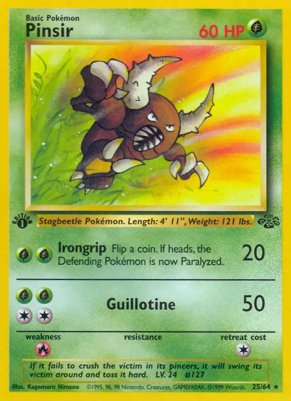 Pinsir, Pokémon card