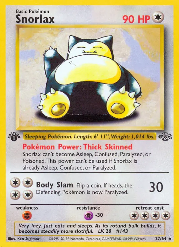 Snorlax, Pokémon card