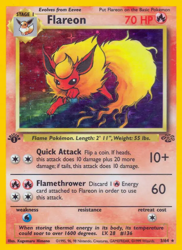 Flareon, Pokémon card