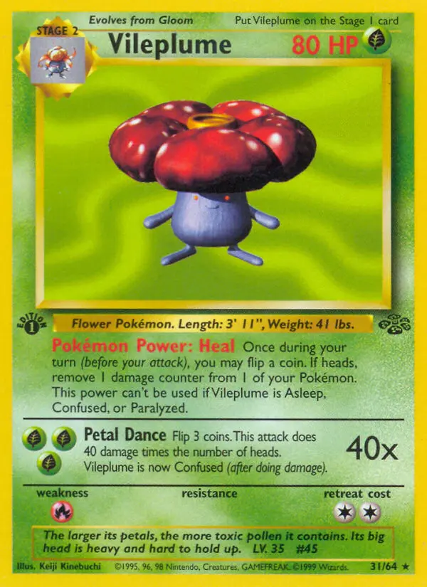 Vileplume, Pokémon card