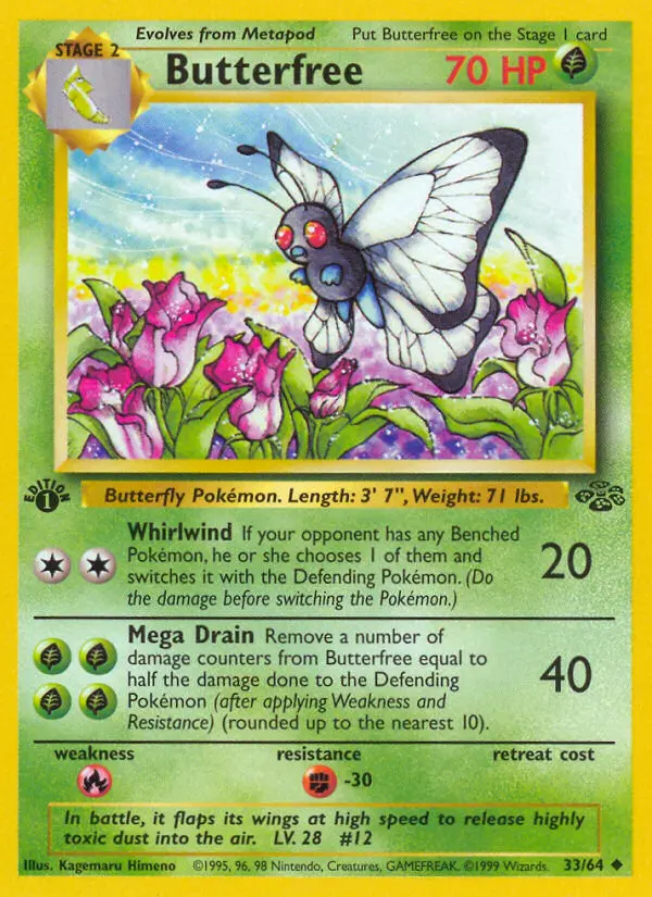 Butterfree, Pokémon card