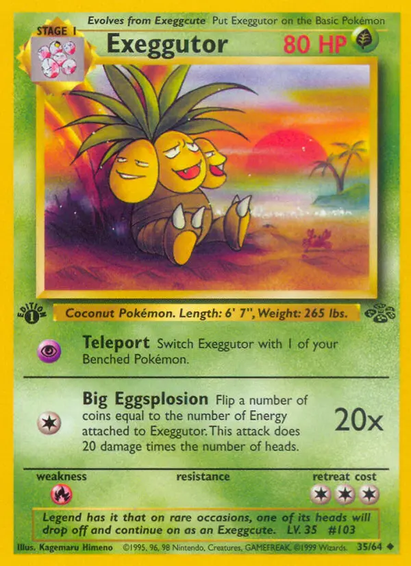 Exeggutor, Pokémon card