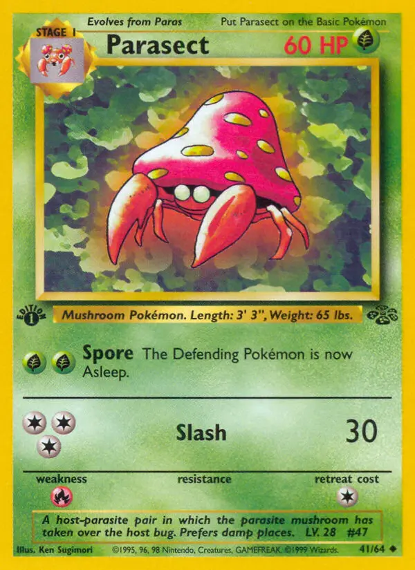Parasect, Pokémon card