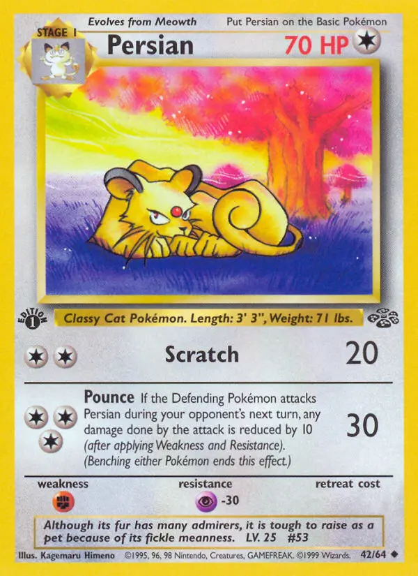 Persian, Pokémon card
