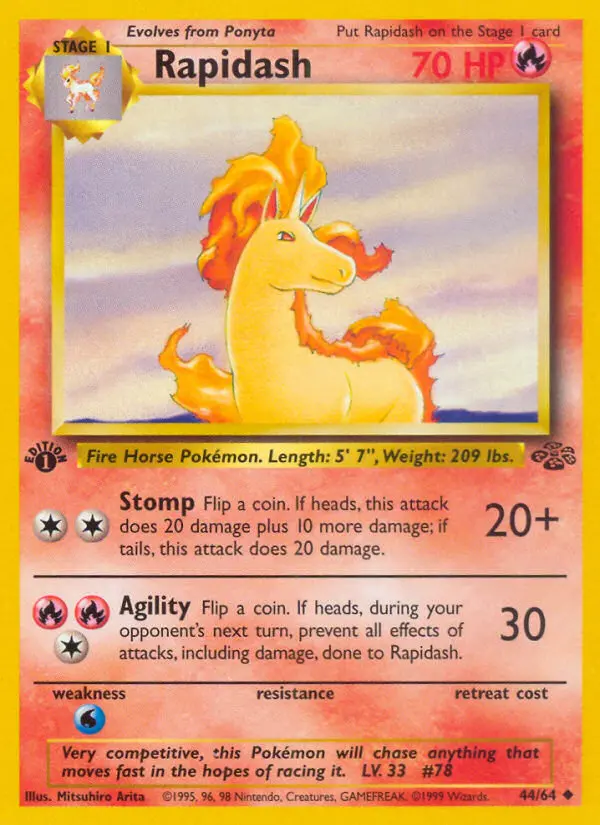 Rapidash, Pokémon card