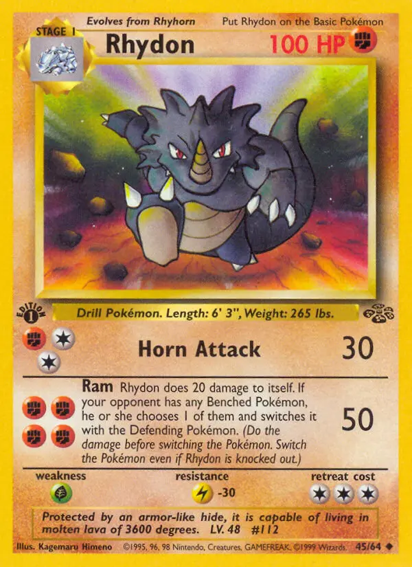 Rhydon, Pokémon card
