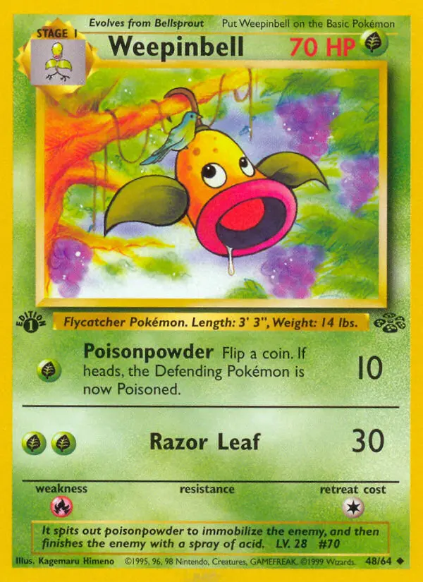 Weepinbell, Pokémon card