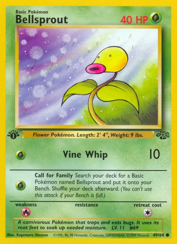 Bellsprout, Pokémon card