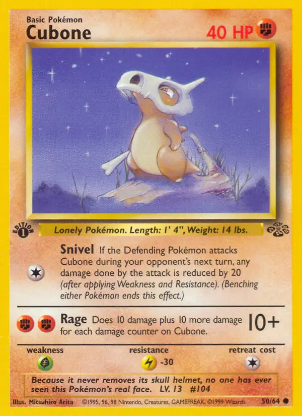 Cubone, Pokémon card