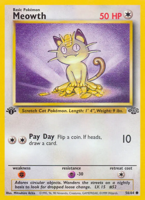 Meowth, Pokémon card