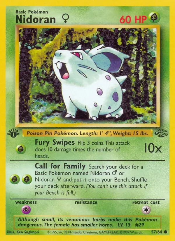 Nidoran♀, Pokémon card