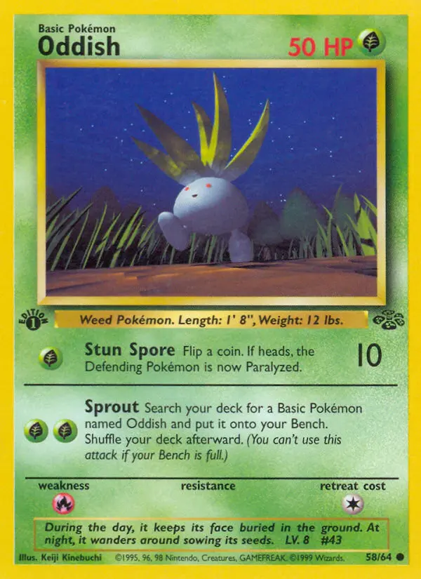 Oddish, Pokémon card