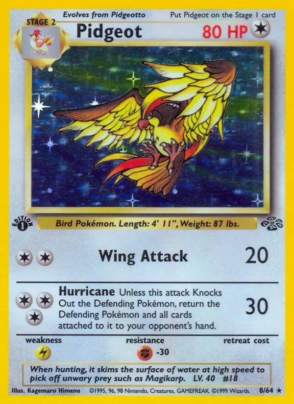 Pidgeot, Pokémon card
