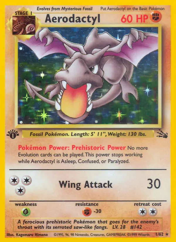 Aerodactyl, Pokémon card