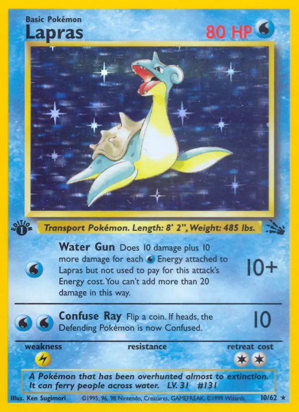 Lapras, Pokémon card