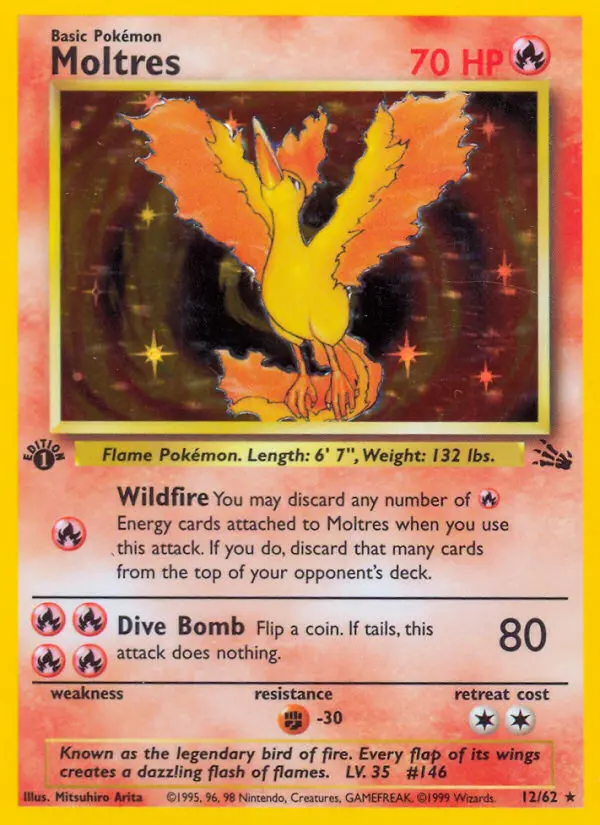 Moltres, Pokémon card