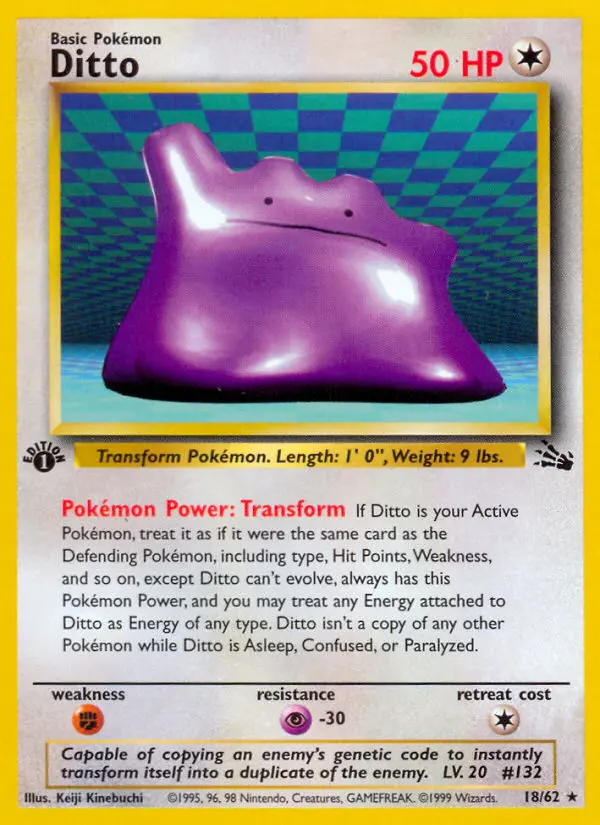 Ditto, Pokémon card