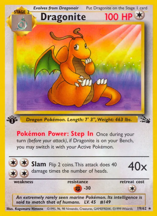 Dragonite, Pokémon card