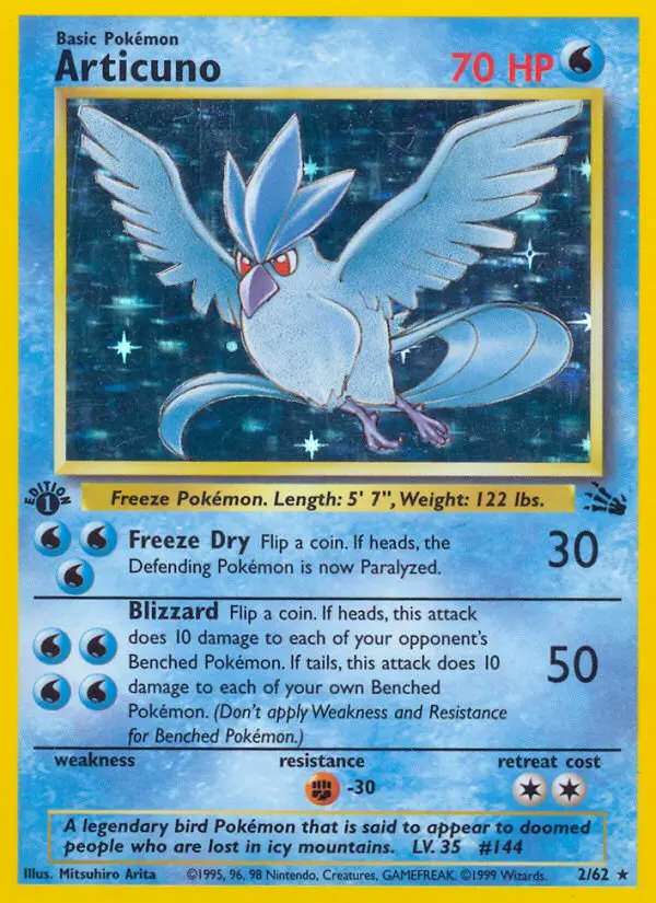 Articuno, Pokémon card