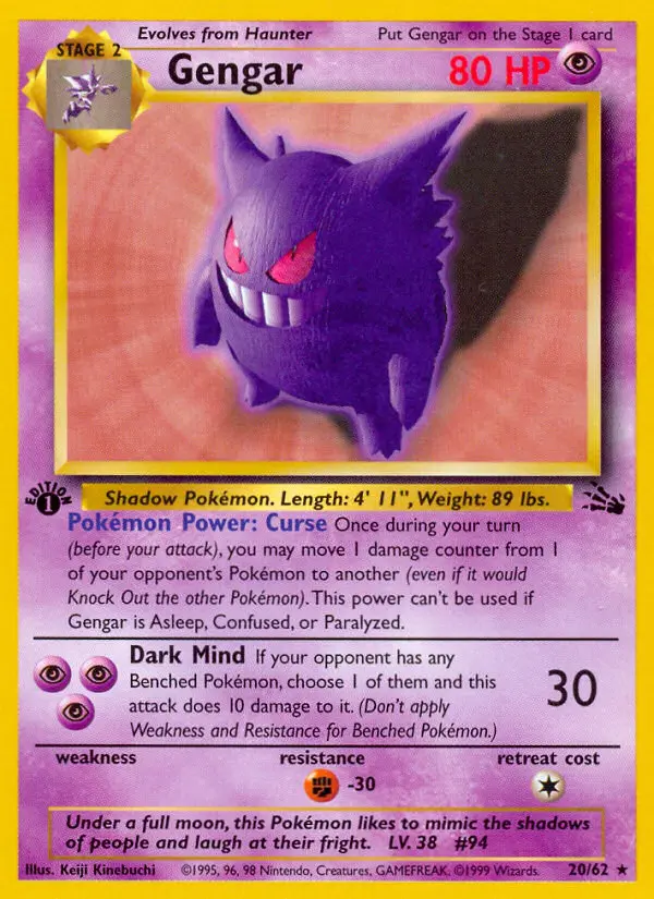Gengar, Pokémon card